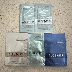 5/25✨peel + serum + anti aging cream algenist 5 samples